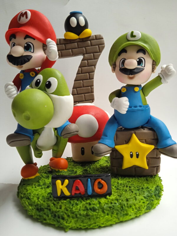 Topo de Bolo Super Mario Biscuit