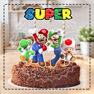 TOPO DE BOLO SUPER MARIO BROS - ARQUIVO DIGITAL