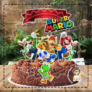 Topo de Bolo Super Mario Bros - Ref 5021 Arquivo Digital