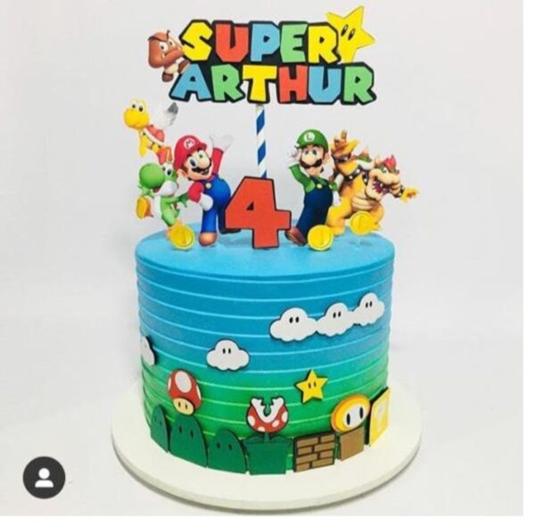 Arquivo de corte Topo de bolo - Super Mario