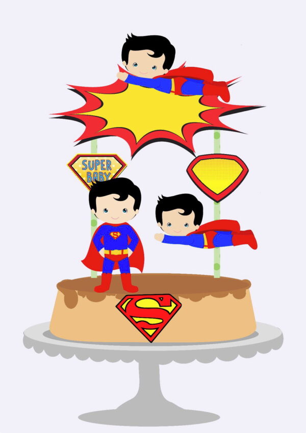 Arquivo Topo de Bolo - Superman Cute
