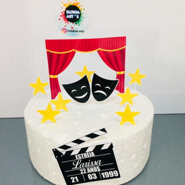 Topo de Bolo Teatro (arquivo de Corte) 4 Por 10,00