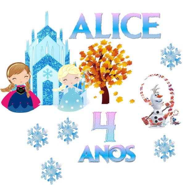 Topo De Bolo Tema Frozen - Arquivo Digital