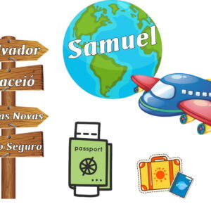 Topo De Bolo Tema Viagem - Arquivo Digital