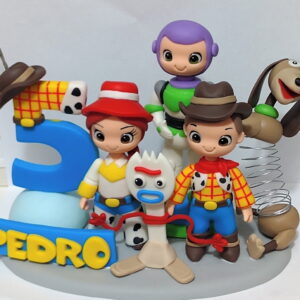 Topo de Bolo Cenário de Biscuit