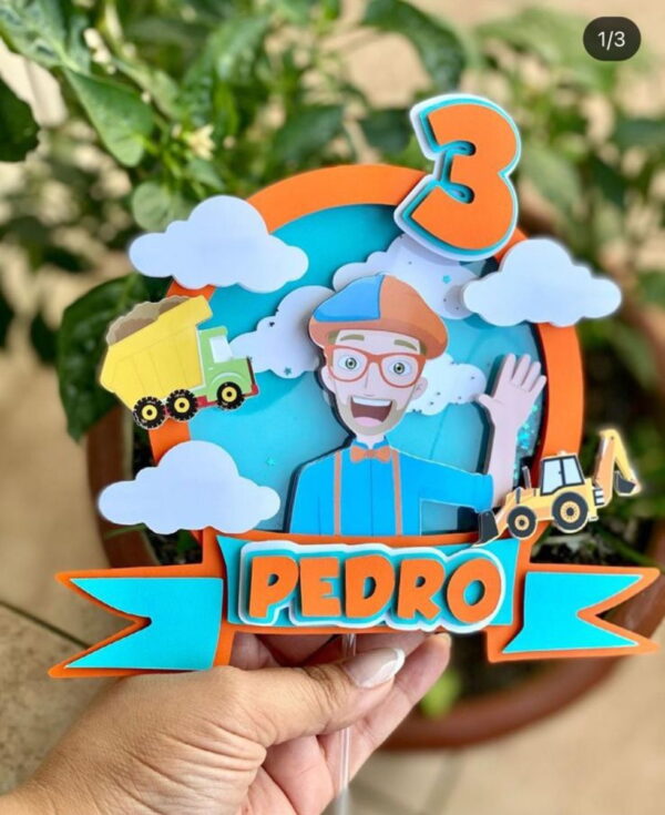 Topo de Bolo Blippi