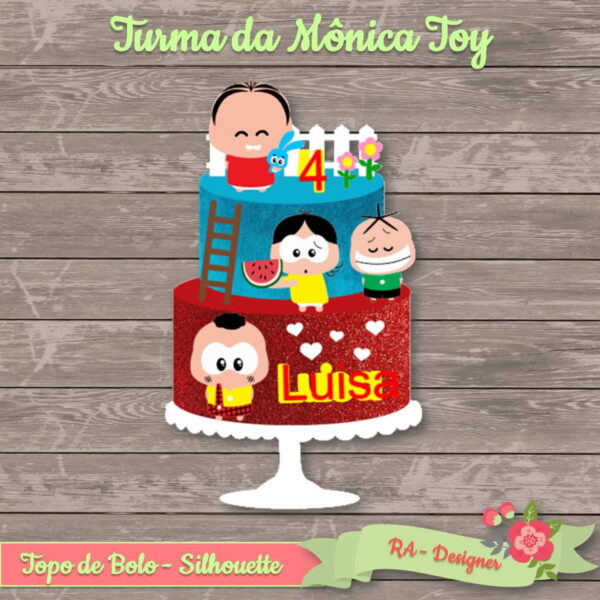 Topo de Bolo Turma da Mônica Toy
