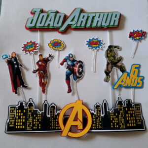 Arquivo digital p/ SILHOUETTE - Topo de Bolo Vingadores 02