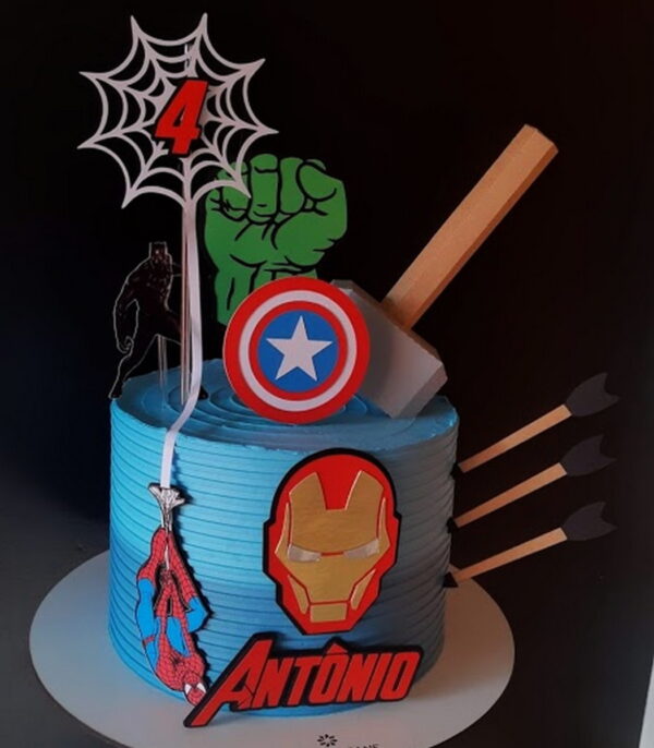 Arquivo de Corte - Topo Bolo - Vingadores Camadas - Cod: 009