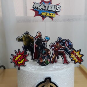 ARQUIVO DE CORTE TOPO DE BOLO VINGADORES