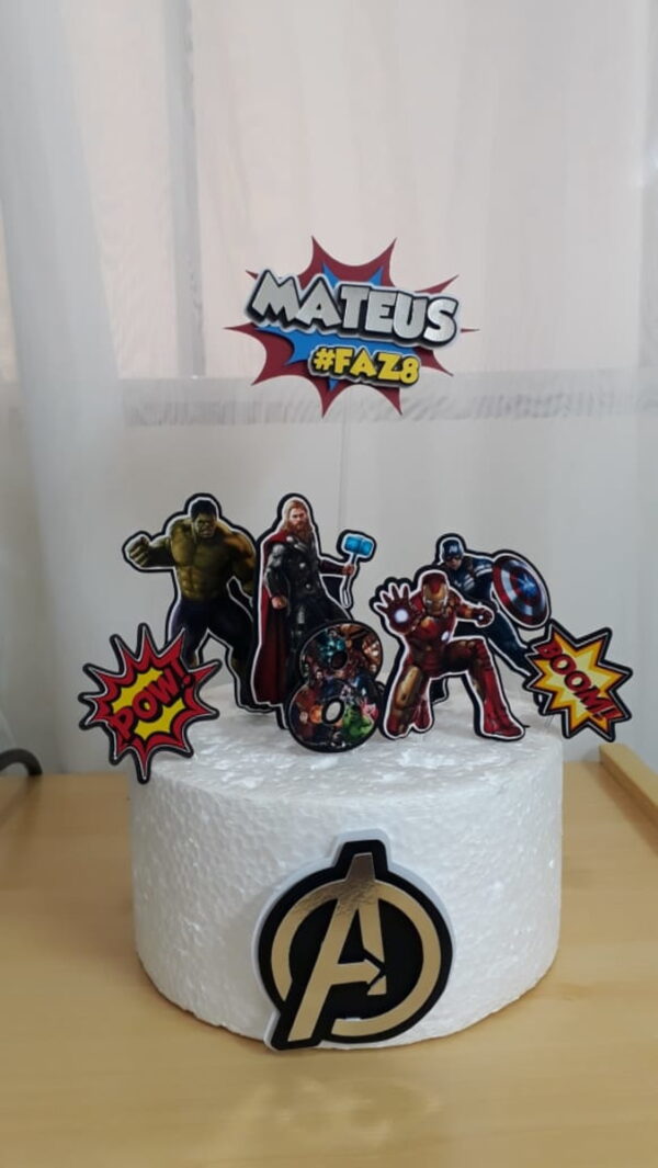 ARQUIVO DE CORTE TOPO DE BOLO VINGADORES