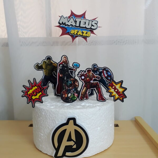 ARQUIVO DE CORTE TOPO DE BOLO VINGADORES - Image 2