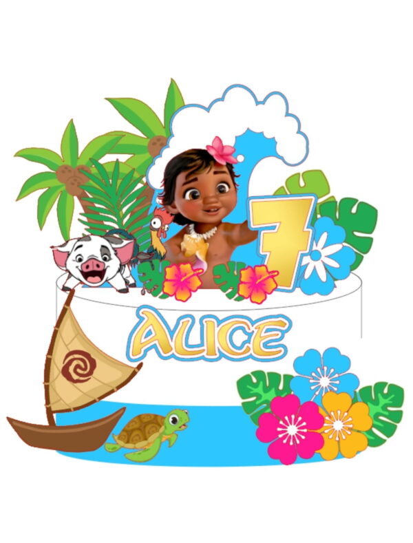 Topo Moana Baby - Arquivo de Corte Silhouette (cód. T525)