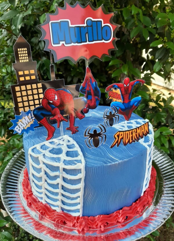 Pague 1 e Leve 3 Topo de Bolo Homem Aranha Cód.002