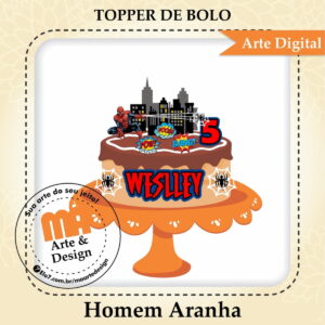 Arquivo de Corte Topo de Bolo Homem Aranha