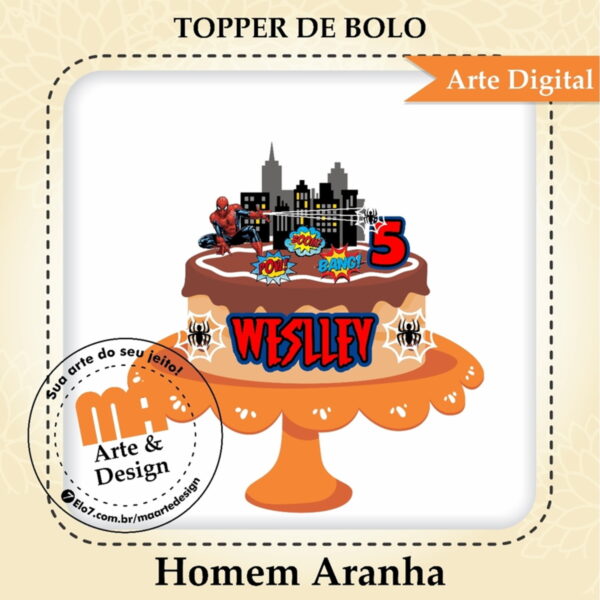 Arquivo de Corte Topo de Bolo Homem Aranha